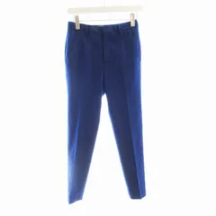 ユナイテッドアローズ UNITED ARROWS W/PU SAXONY スリムパンツ フルレングス 34 青 ブルー 1514-202-4924 /RO
