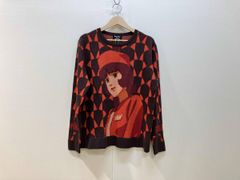 岡村靖幸 ピーチ・コットン・セーター ボーイズサイズ パープル 美品