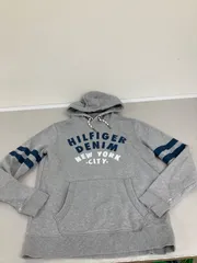 送料無料★HILFIGER DENIM トミーヒルフィガー★スウェットパーカー　プルオーバー★グレー★Lサイズ　#80507sj79