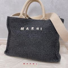 MARNI スモールバスケット ショルダーバッグ ラフィア 2way かごバッグ MARNI スモールバスケット ショルダーバッグ ラフィア 2way かごバッグ