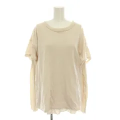 トゥデイフル TODAYFUL レイヤードシアーロングTシャツ Layered Sheer Long T-Shirts カットソー 長袖 ドッキング F ベージュ 12010615 /YT