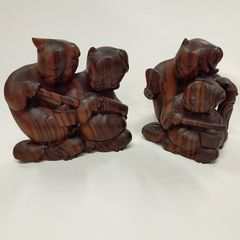 木彫り 泣き仏 置物 5個セット 8cm 昭和レトロ 魔除け 縁起物 - メルカリ