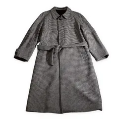 BROOKS BROTHERS ブルックスブラザーズ MARLING & EVANS ハウンドトゥース ウール ステンカラーコート 千鳥柄 XL メンズのサムネイル