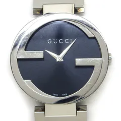 グッチ GUCCI 腕時計 インターロッキングG 133.3/YA133307 GG サンレイ ブラック文字盤 SS クオーツアナログ 【箱・保付き】 【中古】のサムネイル