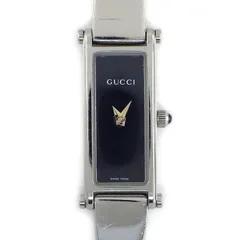 グッチ GUCCI 腕時計 ブレスウォッチ 1500L レクタンギュラー ブラック文字盤 SS クオーツアナログ 【中古】のサムネイル