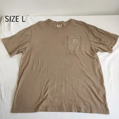 【L】海外古着　carhartt　カーハート 半袖　シャツ　大きめサイズ　茶色　ブラウン