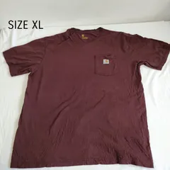 【XL】海外古着　carhartt　カーハート 半袖　シャツ　大きめサイズ　赤　レッド