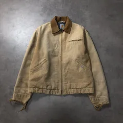 GQ5423◇Carhartt：80’s Detroit jacket◇ベージュ系 カーハート デトロイトジャケット
