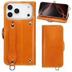 【新品】 EFGS iPhone17ProMaxと互換性のある 手帳型 ケース 栃木キャメル MSポケット 【左開き】 TPU 栃木レザー 革 本革 日本製 リッキーズ 0
