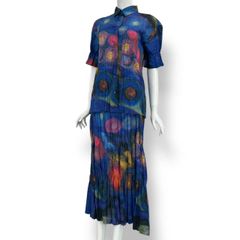 ISSEY MIYAKE ロングジレ ロングスカート セットアップ - メルカリ