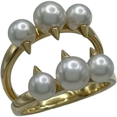 タサキ TASAKI デインジャーリング ゴールド 750 パール ジュエリーのサムネイル