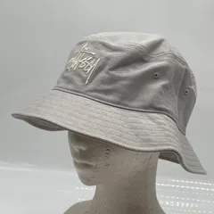 KO4133□STUSSY バケットハット グレー L-XL コットン