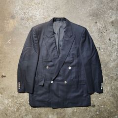 美品】Burberrys バーバリー ダブル ジャケット 紺ブレ カシミヤ混