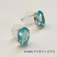 K18WG アパタイトピアス