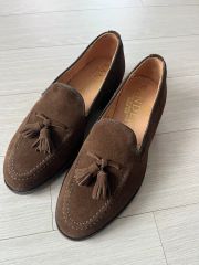 AUBERCYオーベルシーSolalタッセルモカシンローファーレザーシューズ6E 