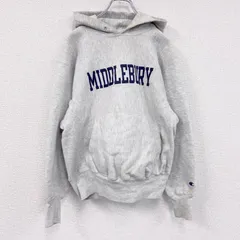 90s　Champion　チャンピオン　リバースウィーブ　スウェットパーカー/フーディー　刺繍タグ　霜降りグレー　Mサイズ　古着