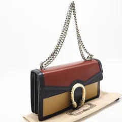 ★3日以内返品可★ 極美品 GUCCI グッチ オニュソス チェーンウォレット 400249 ショルダーバッグ マルチカラー レザー レディース