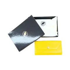 HUNTING WORLD ハンティングワールド イエロー型押し レザー長財布　保存袋、箱付き 美品のサムネイル