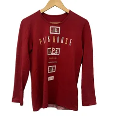 PINK HOUSE(ピンクハウス) 長袖Tシャツ サイズM レディース - レッド クルーネックのサムネイル