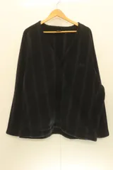 【中古】 UNIQLO メンズカーディガン XXL フリースオーバーサイズカーディガン UNIQLO x NEEDLES XXL 黒 ブラック 紫 パープル