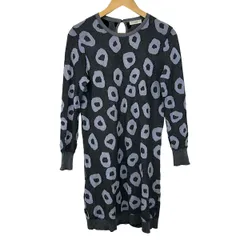 PaulSmith(ポールスミス) ワンピース サイズM レディース美品  - ダークネイビー×ライトパープル クルーネック/長袖/ひざ丈/ニットのサムネイル