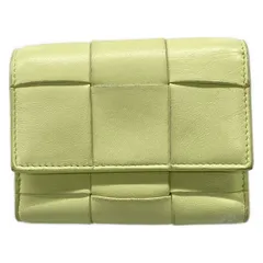 BOTTEGA VENETA(ボッテガヴェネタ) 3つ折り財布 カセット ライトグリーン レザー