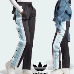 アディブレイク パンツ　ブラック✖️ターコイズ