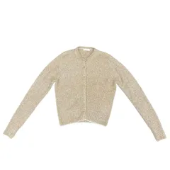 ☆Ballsey シャイニーモール クルーネックカーディガン ラメ ベージュ S