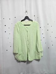 ZARA ザラ 新作 ハニカムニットカーディガン ホワイト Lサイズ - メルカリ