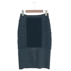MOSCHINO CHEAP&CHIC モスキーノチープ&シック スカート サイズ:I38 ベロア×刺繡    ブラック レディース / 243001005995のサムネイル