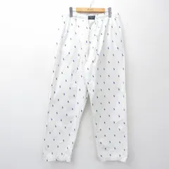 W35/古着 ラルフローレン ブランド パジャマ パンツ メンズ ポニー 総柄 コットン 白他 26apr10