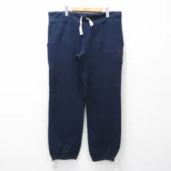 W41/古着 ラルフローレン ブランド スウェット パンツ メンズ 90年代 90s ワンポイントロゴ 大きいサイズ 紺【spe】 26apr10のサムネイル