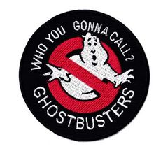 고스트 버스터즈 캐릭터 미국 패치 다림질 어른용 세련된 귀여운 멋진 아메카지 아메리칸 GHOSTBUSTERS 블랙 서클
