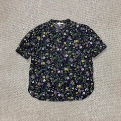新品タグ付き✨ レサージュ タックスリーブシャツ バンドカラー 花柄 
