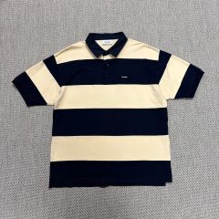 ねぐせ。ストライプ ベースボールシャツ L - メルカリ