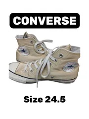 CONVERSE ALL STAR HI 24.5cm コンバース オールスター ハイカット スニーカー ベージュ レディース