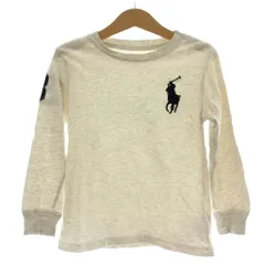 ポロ ラルフローレン POLO RALPH LAUREN 子ども服（男女兼用） Tシャツ 4/4T 110 グレー 長袖 ラウンドネック ロゴ刺繍 /GG ■MA