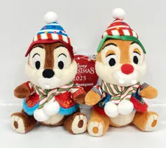 東京ディズニーランド ぬいぐるみバッジ DISNEY CHRISTMAS チップ&デール゛(緑/赤)/Toys Wondrous Christmas! 2025