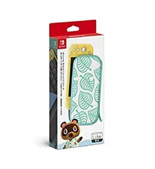 【中古】 【任天堂純正品】Nintendo Switch Liteキャリングケース あつまれ どうぶつの森エディション ~たぬきアロハ柄~ 画面保護シート付き