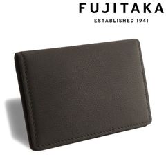 FUJITAKA 二つ折り財布 馬革/牛革 コードバン チョコ 新品未使用