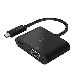 [Used] Belkin USB-C to VGA + USB-C 60W PD Adapter for iPad Pro, MacBook Pro Air, Surface, Chromebook (AVC001btBK-A)