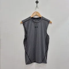 アンダーアーマー レディース グレー ノースリーブ Tシャツ