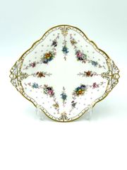美品 希少 Shelle ケーキプレート 手書き アンティーク グリーン