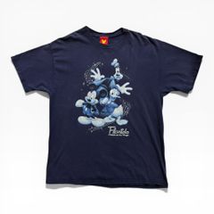90s ミラー反射ミッキー ディズニー Tシャツ size L ミッキータグ 