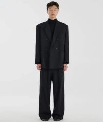 WYM ダブルスーツ セットアップ ブラック タックパンツ - メルカリ