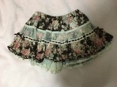 激レア LIZ LISA スカパン ブラウン花柄 レース ミニスカート 当時物