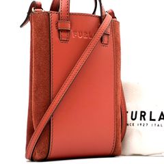 極美品☆FURLAフルラ スマホショルダーバッグ レザー ブラウン 肩掛け 