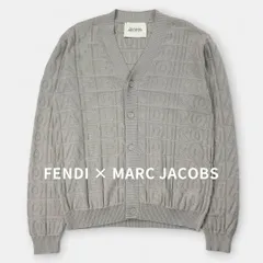 美品 FENDI × MARC JACOBS 22AW フェンディ マーク ジェイコブス 総柄 ウール カーディガン FZC491 グレー 44 / J&NREUSE メンズ トップスのサムネイル