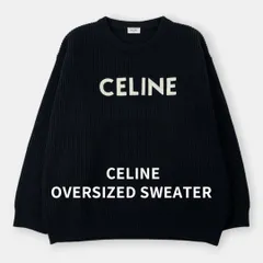 美品 CELINE セリーヌ 22AW オーバーサイズ リブ編み ウールニット クルーネック セーター 2A19R423P 黒 S / J&NREUSE メンズ トップスのサムネイル