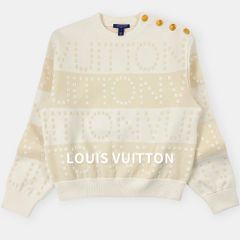 LOUIS VUITTON ルイヴィトン ダミエ柄 サマーニット S ベージュ - メルカリ